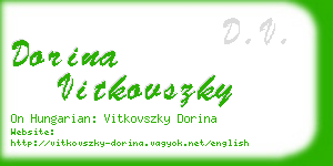 dorina vitkovszky business card